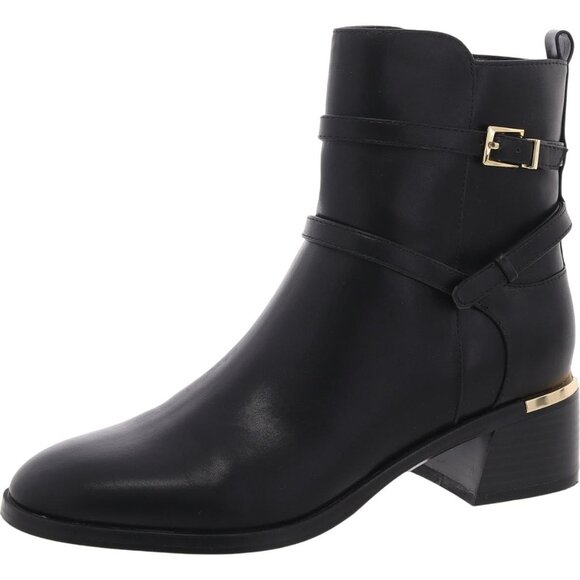 NWT Calvin Klein Womens Jasen Buckle Boots KCJASEN Black 6M